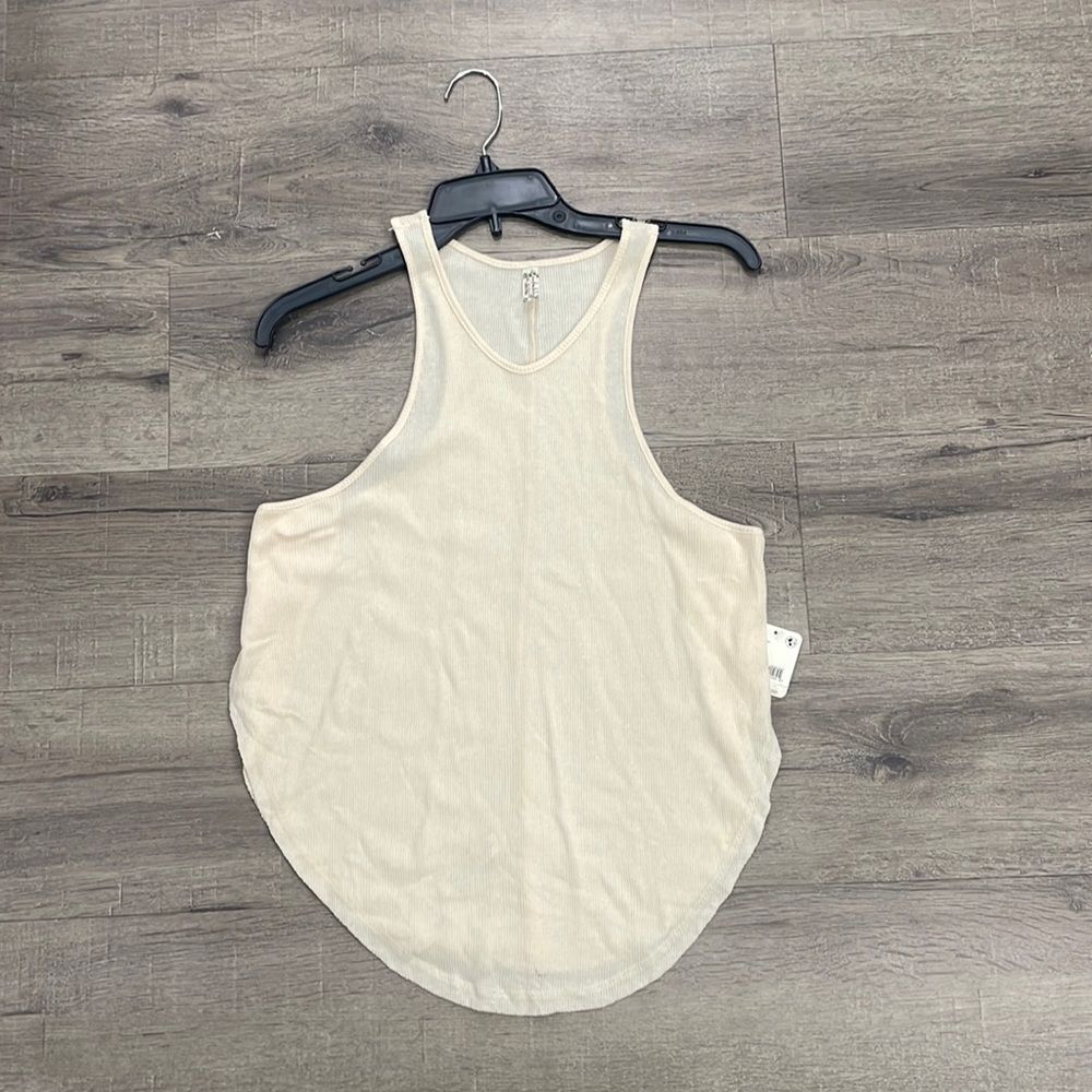 NWT Free People Out The Door Tank Au Lait